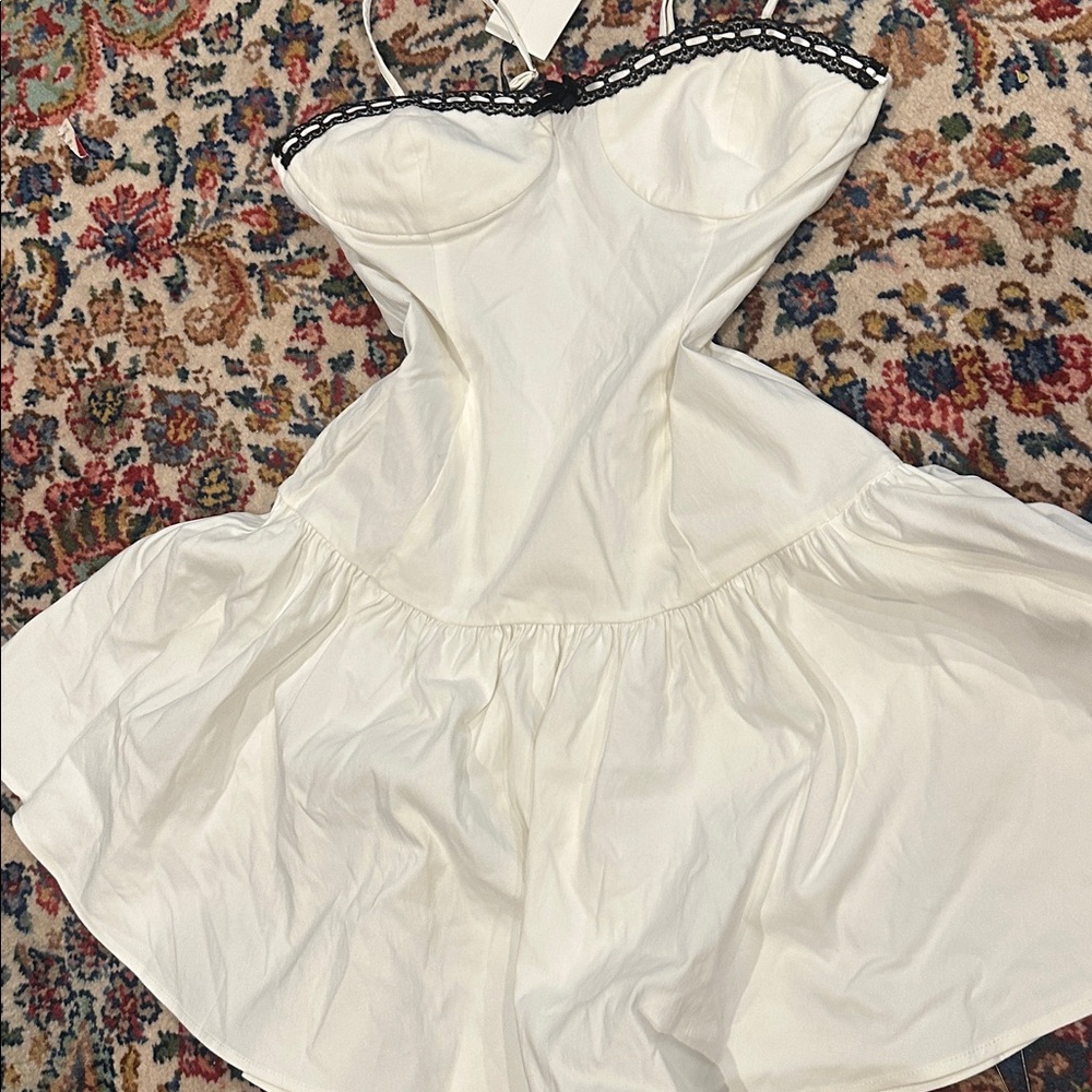 ZARA MINI RUFFLE DRESS - Picture 2 of 3